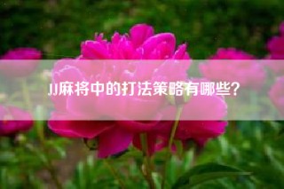 JJ麻将中的打法策略有哪些？