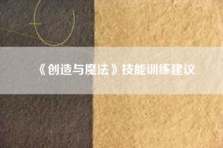《创造与魔法》技能训练建议