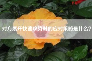 对方展开快速攻势时的应对策略是什么？