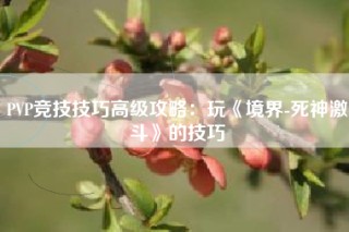 PVP竞技技巧高级攻略：玩《境界-死神激斗》的技巧