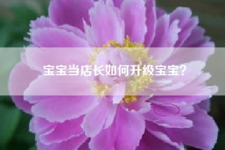 宝宝当店长如何升级宝宝？