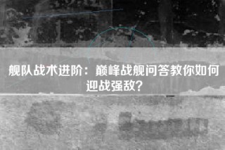 舰队战术进阶：巅峰战舰问答教你如何迎战强敌？