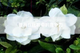 提高在比赛中的竞争力