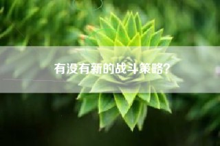 有没有新的战斗策略？