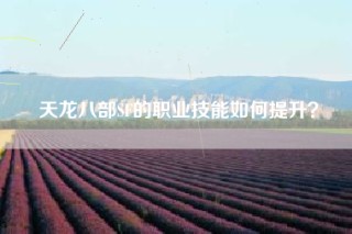 天龙八部SF的职业技能如何提升？