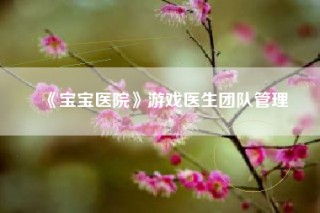 《宝宝医院》游戏医生团队管理