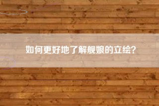 如何更好地了解舰娘的立绘？