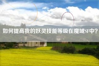 如何提高我的妖灵技能等级在魔域SF中？