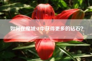 如何在魔域SF中获得更多的钻石？