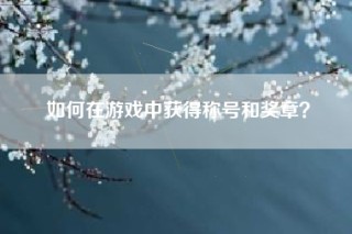 如何在游戏中获得称号和奖章？