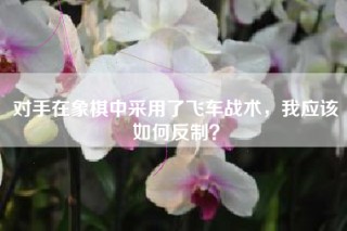 对手在象棋中采用了飞车战术，我应该如何反制？