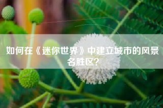 如何在《迷你世界》中建立城市的风景名胜区？