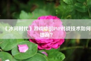 《冰河时代》游戏中的PVP对战技术如何提高？