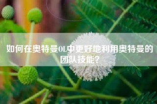 如何在奥特曼OL中更好地利用奥特曼的团队技能？