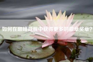 如何在巅峰战舰中获得更多的徽章奖章？