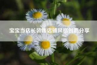 宝宝当店长装饰店铺风格创意分享