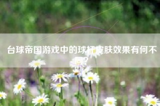 台球帝国游戏中的球杆皮肤效果有何不同？