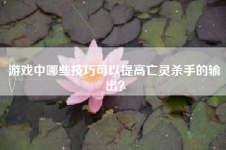 游戏中哪些技巧可以提高亡灵杀手的输出？