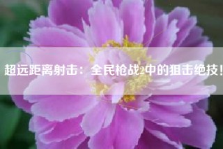 超远距离射击：全民枪战2中的狙击绝技！
