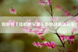 如何在《挂机吧兄弟》中挑战最强玩家？