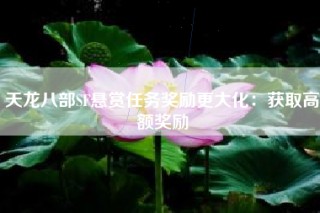 天龙八部SF悬赏任务奖励更大化：获取高额奖励