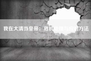 我在大清当皇帝：危机处理与应对方法