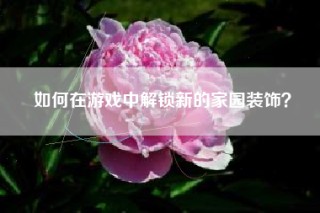 如何在游戏中解锁新的家园装饰？