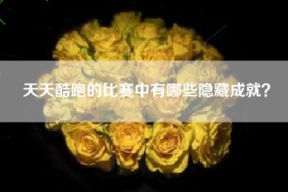 天天酷跑的比赛中有哪些隐藏成就？