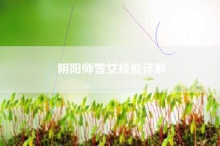 阴阳师雪女技能详解