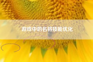 游戏中的名将技能优化