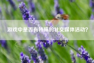游戏中是否有特殊的社交媒体活动？