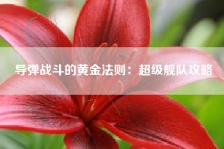 导弹战斗的黄金法则：超级舰队攻略