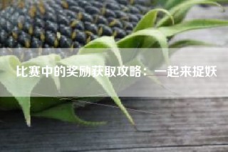 比赛中的奖励获取攻略：一起来捉妖