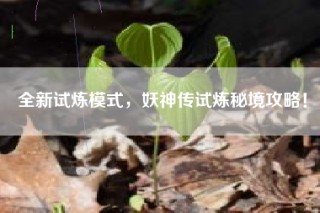 全新试炼模式，妖神传试炼秘境攻略！