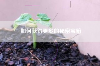 如何获得更多的秘密宝箱