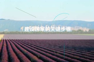 建设国家的关键步骤