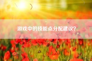 游戏中的技能点分配建议？