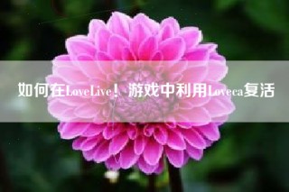 如何在LoveLive！游戏中利用Loveca复活