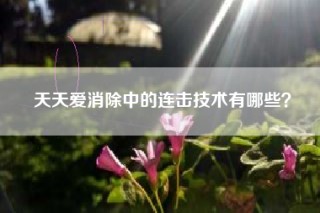 天天爱消除中的连击技术有哪些？