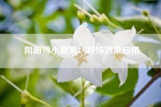 阴阳师小鹿男：特殊效果应用