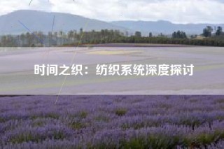 时间之织：纺织系统深度探讨