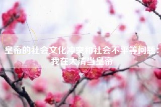 皇帝的社会文化冲突和社会不平等问题：我在大清当皇帝