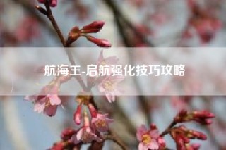 航海王-启航强化技巧攻略