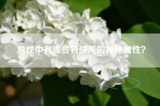 游戏中有哪些特殊龙的神秘属性？