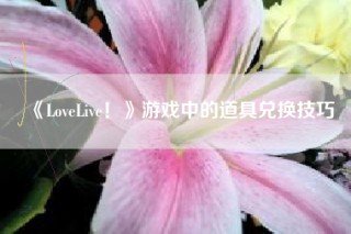 《LoveLive！》游戏中的道具兑换技巧