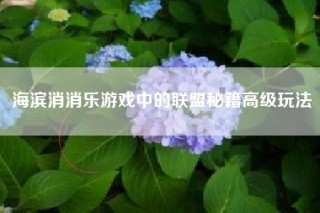 海滨消消乐游戏中的联盟秘籍高级玩法