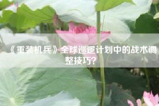 《重装机兵》全球巡逻计划中的战术调整技巧？