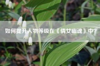 如何提升人物等级在《倩女幽魂》中？