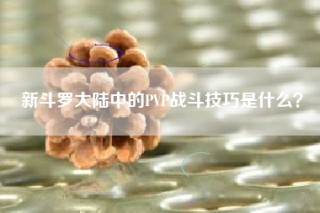新斗罗大陆中的PVP战斗技巧是什么？