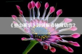 《登山赛车》如何解锁特技动作？